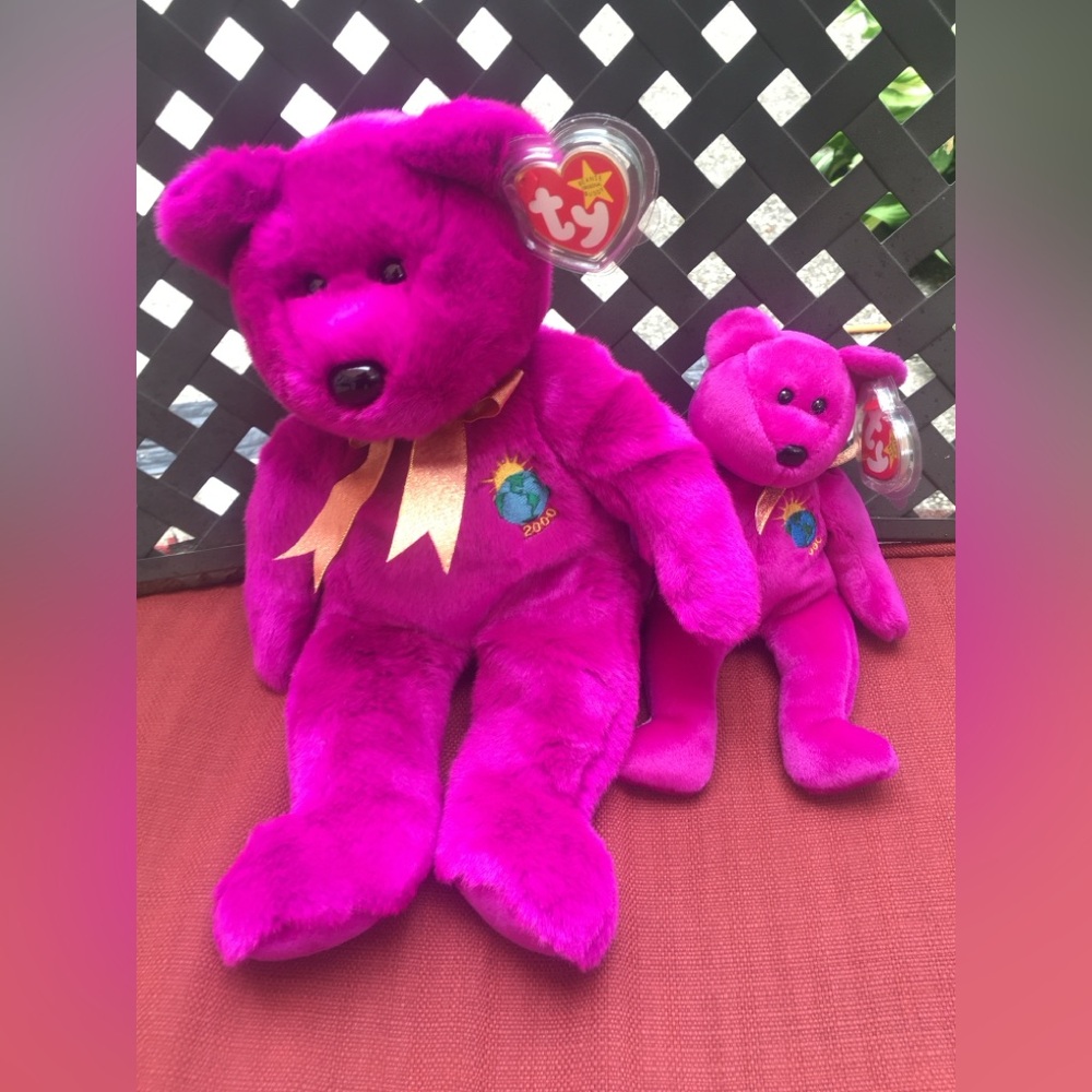 Ty Millennium Beanie buddy and beanie baby set new
